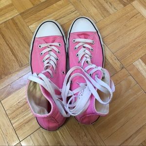 Still available! Pink Converse High Tops!