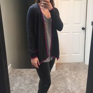 Design History 100% Pure Cashmere Open Cardigan