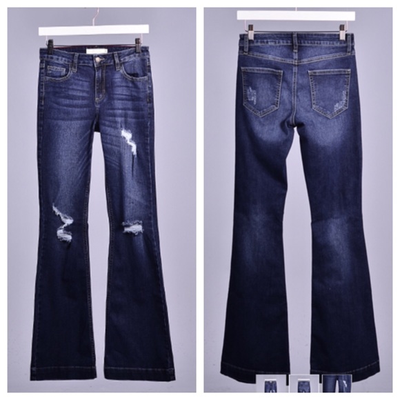 Great fitting distressed boot cut jeans - Picture 4 of 4