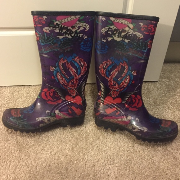 Ed Hardy Shoes - Ed hardy rain boots