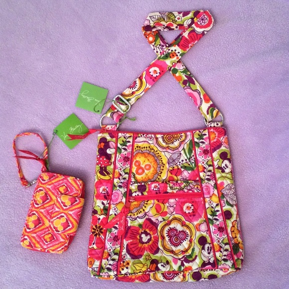 NWT Vera Bradley Disney Hipster & Wristlet