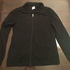 Banana Republic black cotton zip-up jacket, XS