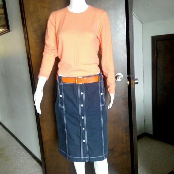 Banana Republic dressy denim button down skirt