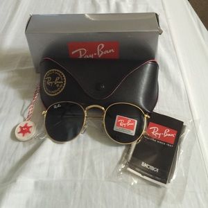 RayBan 3447 Round Metal Gold