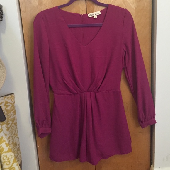 Olive & Oak Other - Fuchsia long sleeve romper