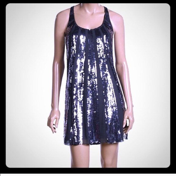 Juicy Couture gray sequined dress, large