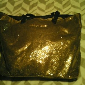 VS gold glitter tote