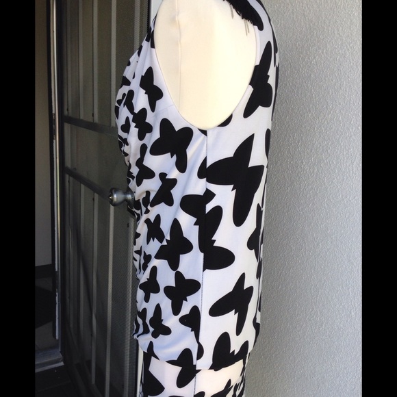 Black & White Butterfly Dress Medium - Picture 3 of 3