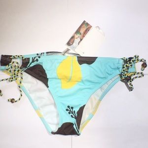NWT Aqua adjustable sides bikini swim wear w bead