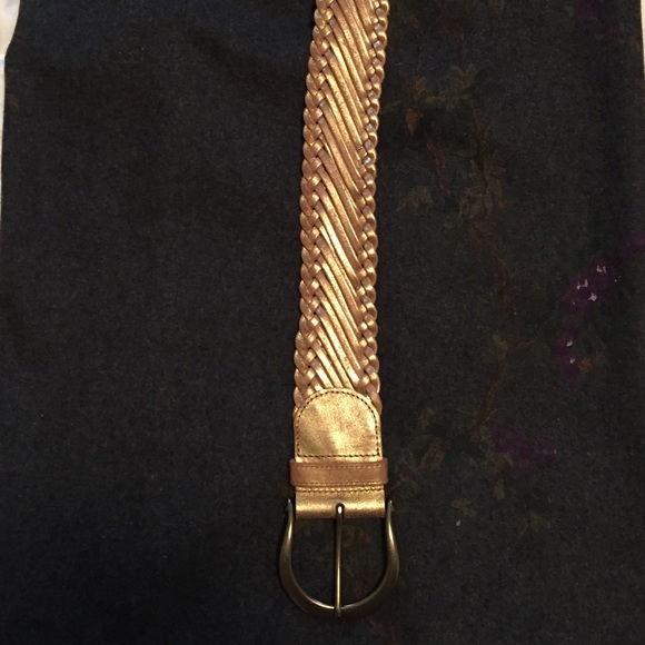 Linea Pelle gold braided belt M