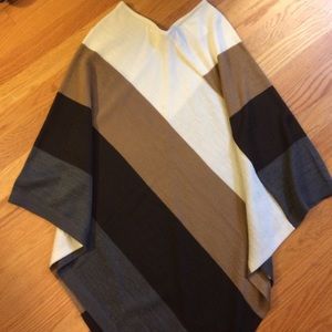 Ellen Tracy asymmetrical poncho cape.