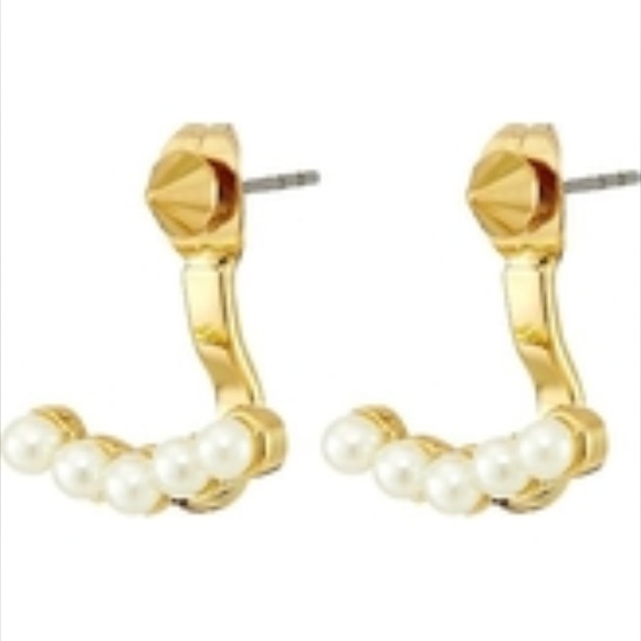 Rebecca Minkoff 2 Part Pearl Earring - Picture 2 of 4