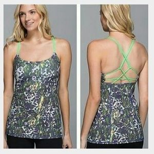 New Lululemon Dancing Warrior Green Tank Top