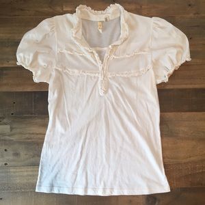 Anthropologie Ruffle T-Shirt