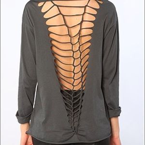 Insight Long Sleeve Open Back Top