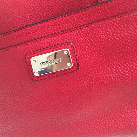 Nine West Red Tote/Satchel - Picture 2 of 4