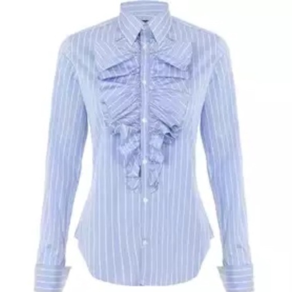 Ralph Lauren Ruffle Neck Blouse