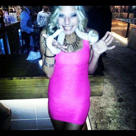 Hot pink Bebe dress