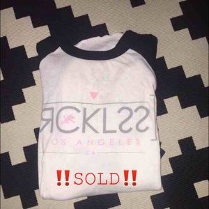 Young & Reckless Quarter length shirt  ‼️SOLD‼️