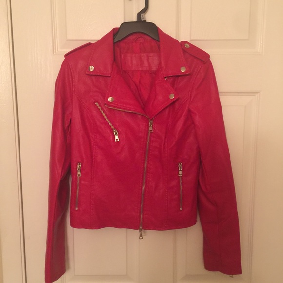Red Leather Jacket - Picture 2 of 4