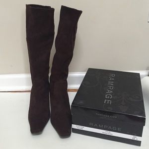 Rampage brown suede boots size 6.5
