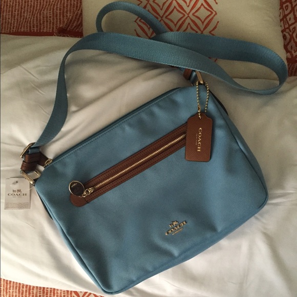 NWT authentic Coach sawyer canvas cross body