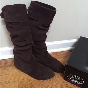 Steve Madden brown suede boots size 6.5