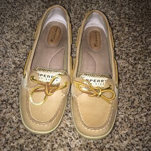 Sperry's top sider gold glitter