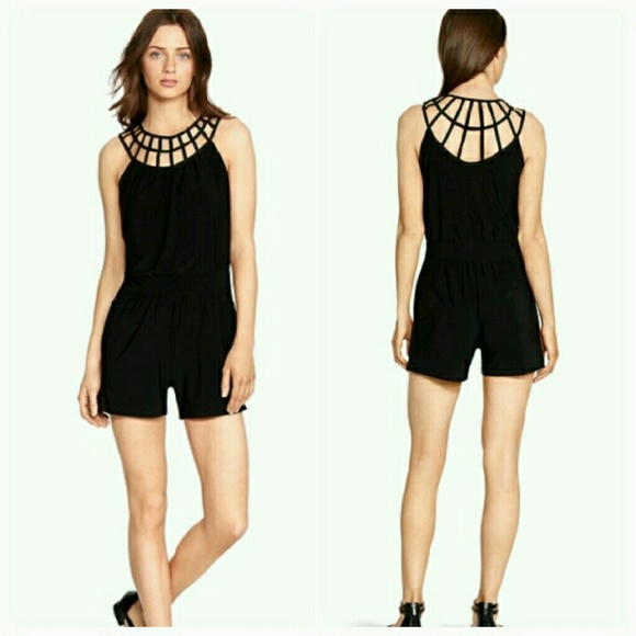 White House Black Market Pants - White House Black Market black romper, size 8