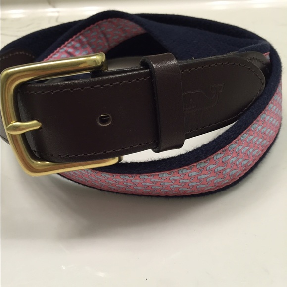 Vineyard whale canvas club belt