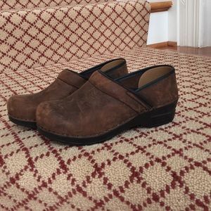 Brown Dansko clogs