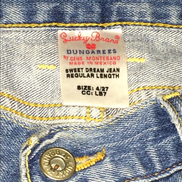 ❌SOLD❌ 27x29 Lucky Brand Sweet Dream Jeans - Picture 4 of 4