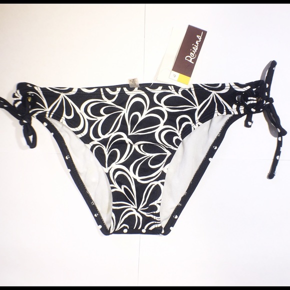 NWT  print & polka dot adjustable sides bikini