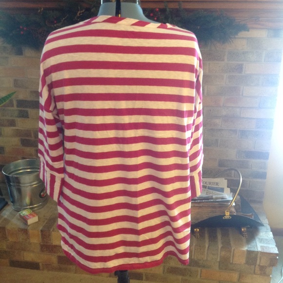 Coldwater Creek pink striped top 2x (20-22) - Picture 2 of 4