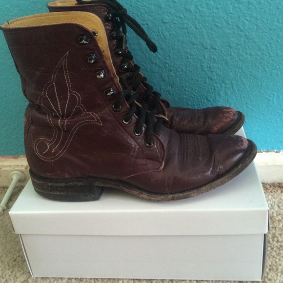 Vintage Maroon Boots