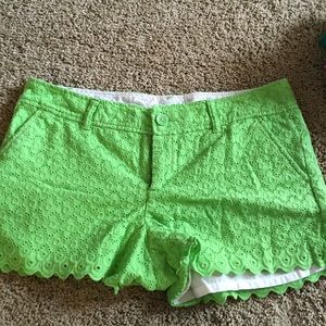 Lilly Pulitzer eyelet Walsh shorts in size 10