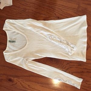 Free People Crafty Lace Cuff Thermal Top
