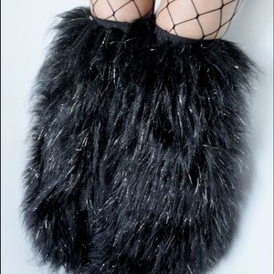 Black glitter fluffies