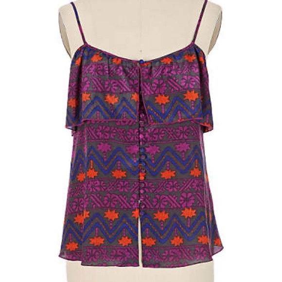 Anthropologie Parker Pink Printed Tank
