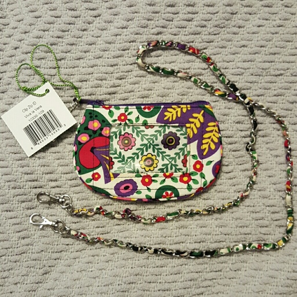 Vera Bradley Clip Zip ID (NWT) and Lanyard (NWOT)
