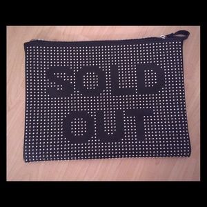 Zara studded zip clutch