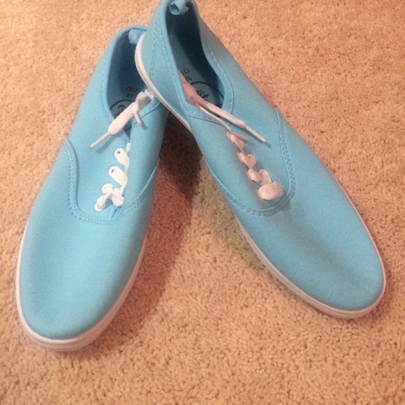 Blue slips ons