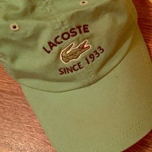 Lacoste green cotton hat