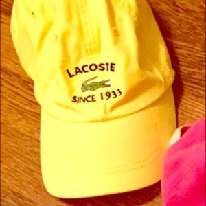 Lacoste cotton adjustable hat - yellow