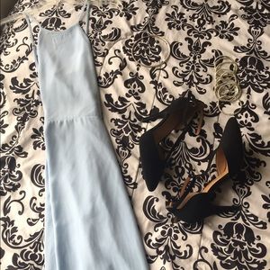 Long sky blue prom dress ✨