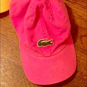 Lacoste cotton adjustable hat - pink