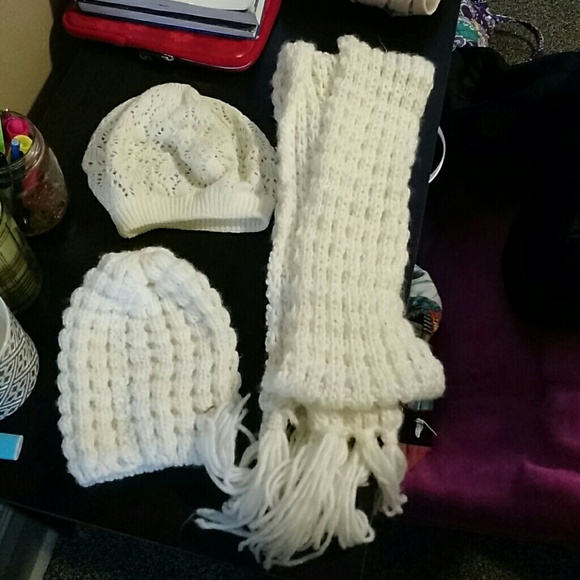 3 piece cream color winter set