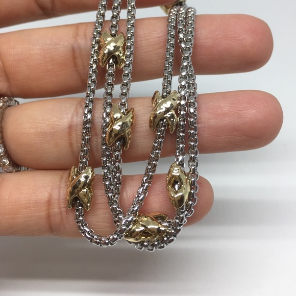 Rhodium/18kGold Plated Triple Gold - Picture 3 of 4