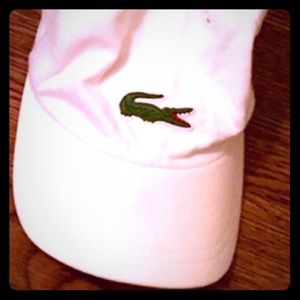Lacoste cotton adjustable hat - white