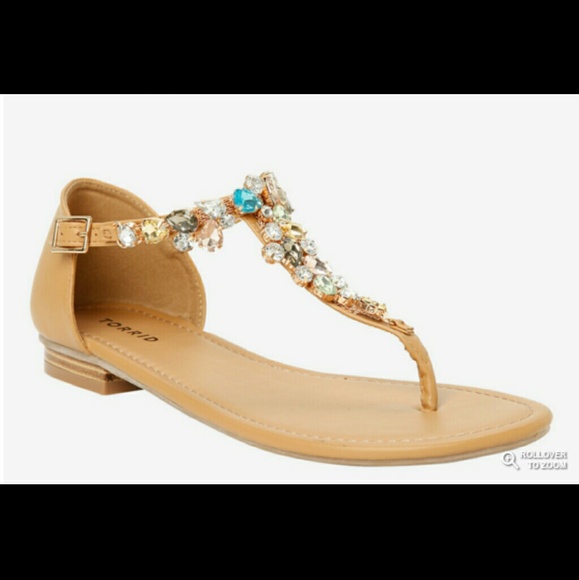 Gemstone T Strap Sandels